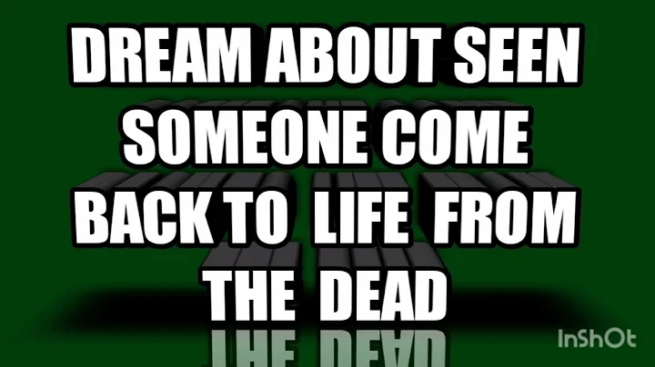 Dream about resurrection from the dead