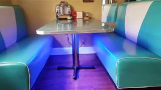LED light strip used with Alexa (Echo Dot) on 1950s Diner Booth Review