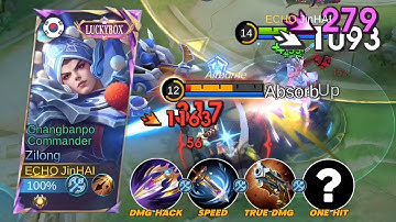 GLOBAL ZILONG BEST FULL DAMAGE ONE HIT BUILD IN SOLO RANK GAME