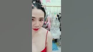 Live sale of the latest hot red online house dress with bonus