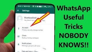 Secret HIDDEN New WhatsApp Tricks NOBODY KNOWS 2023!! - Howtosolveit screenshot 1