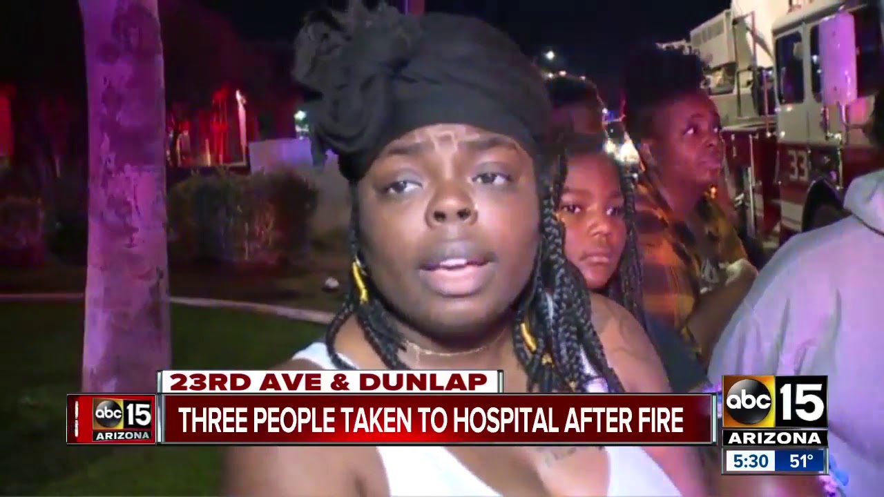 Three people taken to hospital after apartment fire - YouTube