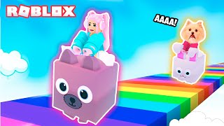 КЛИКЕР В РОБЛОКС , НО ТЫ КАТАЕШЬСЯ НА ПИТОМЦАХ ! КОТИКИ ПРОТИВ СОБАК В ROBLOX | Pet Race