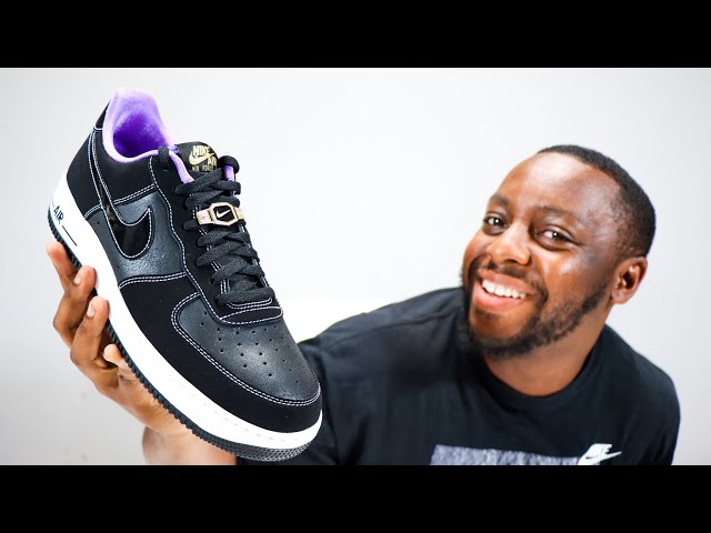 Air Force 1 World Champ Black Purple On Foot Sneaker Review
