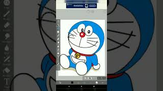 my first digit art, doreamon drawing by ibis paint # digit art # like, share and subscribe