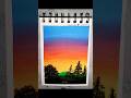 sunset painting on canvas / easy acrylic painting on Sketchbook #painting