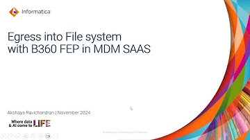 Egress into File System with B360 FEP in MDM SaaS