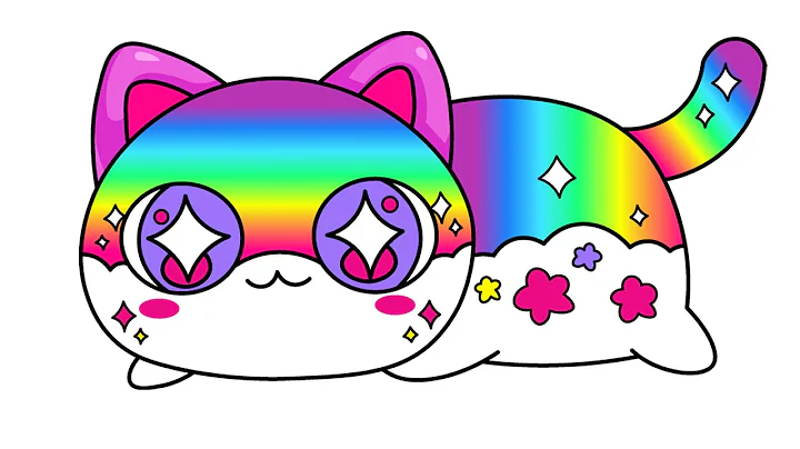 How To Draw Rainbow Cat | Aphmau Meemeows | Drawing Step by Step | Art for Kids Drawing