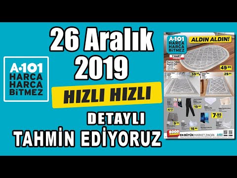 A101 26 Aralık 2019 - Hızlı Hızlı - Detaylı - Erken Katalog - Aldın Aldın