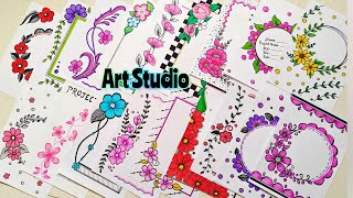 20 BEAUTIFUL FLOWER BORDER DESIGNS/PROJECT WORK DESIGNS/FILE/FRONT PAGE DESIGN FOR SCHOOL PROJECTS