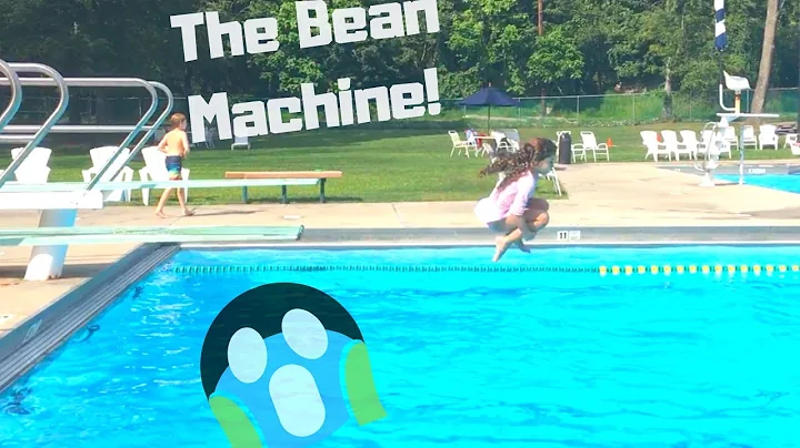 Genevieve Cannonballs off of the diving board and ...