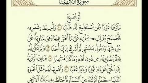سورة الكهف ٤١ - ٤٥