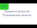 ЗАДЕРЖКА РАЗВИТИЯ. РАЗВИВАЮЩИЕ ЗАНЯТИЯ