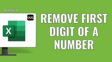 How to Remove First Digit of a Number in Excel