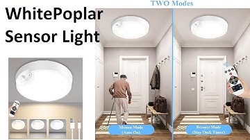 WhitePoplar Rechargeable Motion Sensor Light with Remote Control