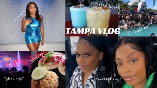 TAMPA WEEKEND VLOG | rooftop bar, downtown tampa, pool party, jacksons brunch + more .