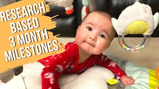 THREE MONTH BABY DEVELOPMENT MILESTONES | What A 3 Month Old Can Do And How You Can Measure Growth!