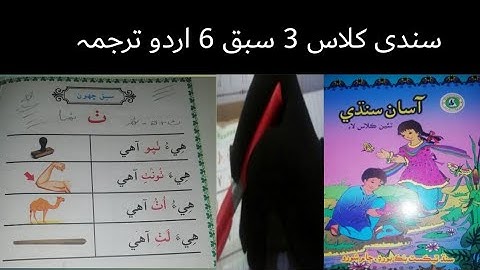sindhi class 3 lecture 6|sindhi class 3 chapter 6 with urdu tarjuma and solve exercises