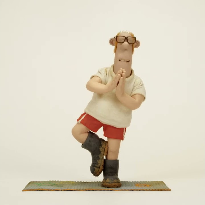 Farmer Yoga Tree Pose Fart - Shaun the Sheep #shorts