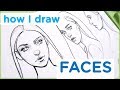 How to Draw a Female Face - Art Tutorial【My Sketching Technique】