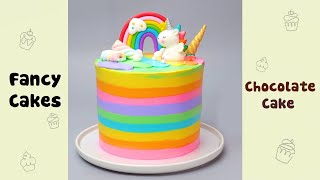 Beautiful Rainbow Cake Decorating Idea #shorts#yumupcakes