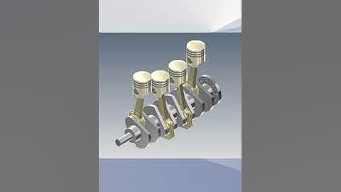 Autodesk Inventor Assembly Animation || Four Cylinder Engine Assembly