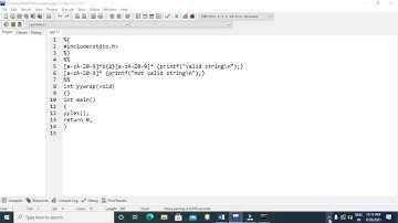 Lex program to check if string contains substring bb.