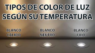Tipos de luz según su temperatura de color | Blanco CÁLIDO 💡 - Blanco NEUTRO 💡 - Blanco FRÍO 💡