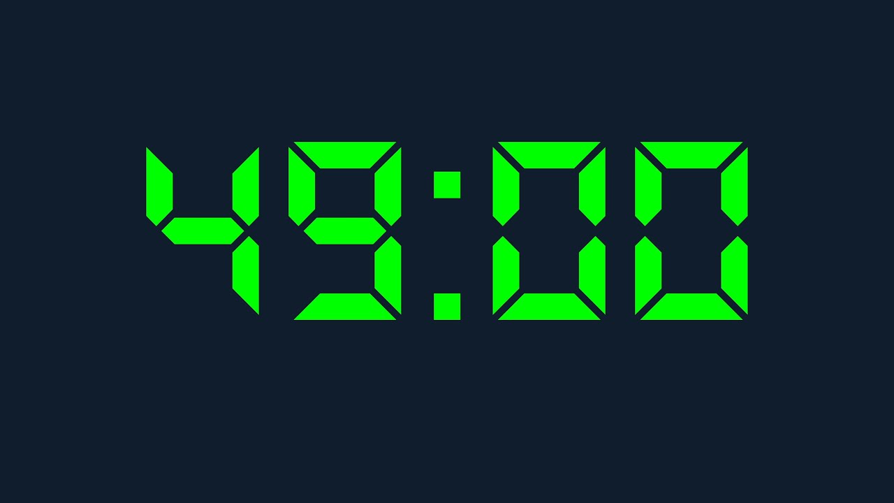 49 Minute Timer Digital and 49 Minutes Countdown Digital - YouTube
