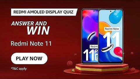 Amazon Redmi Amoled Display quiz, Amazon Answer and Win quiz, Win OnePlus 10R 5G, Quiz on April