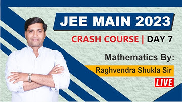 #crashcoursh parabola L-3|| day-7| By RAGHVENDRA SHUKLA Sir | R.S.Institut |Jee Mains 2023