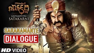 Saranamante Dialogue | Gautamiputra Satakarni dialogues | Balakrishna, Shriya | Krish