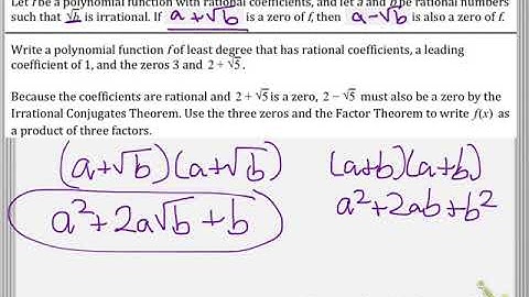 4.5B Irrational Conjugates Theorem Intro