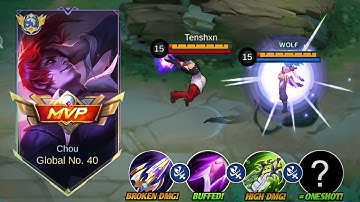 THIS CHOU NEW ONE SHOT BUILD TRICK WILL MAKE META HERO USELESS IN HIGH RANK (must try)