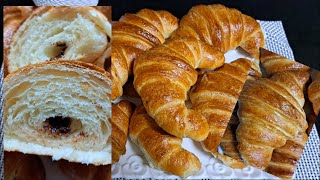 Croissants fatti in casa croccanti sfogliati وصفة سهلة كرواصة بحال ديال المخبازات