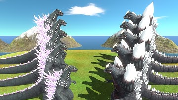 Evolution of Space Godzilla vs ROE Godzilla - Animal Revolt Battle Simulator