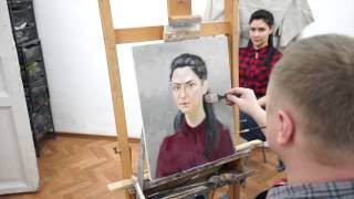 Мастер-класс. Портрет маслом. Девушка в клетчатой рубашке. Мастер-класс. Портрет маслом. Девушка в клетчатой рубашке.