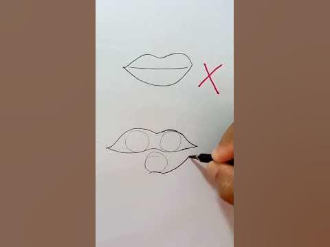 Tutorial simples para desenhar boca rápido e fácil 