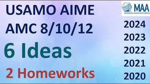 USAMO AIME I II AMC 8 10 12 A B USAJMO 2024 2023 2022 2021 2020 Solutions Problems Math Olympiad