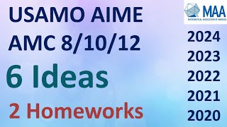USAMO AIME I II AMC 8 10 12 A B USAJMO 2024 2023 2022 2021 2020 Solutions Problems Math Olympiad