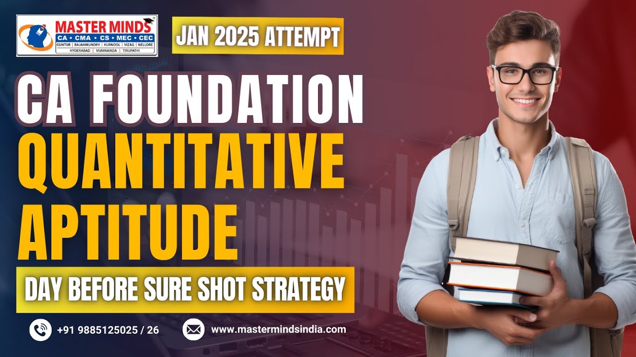 CA Foundation | Quantitative Aptitude | Day Before Strategy | Jan 25 ...