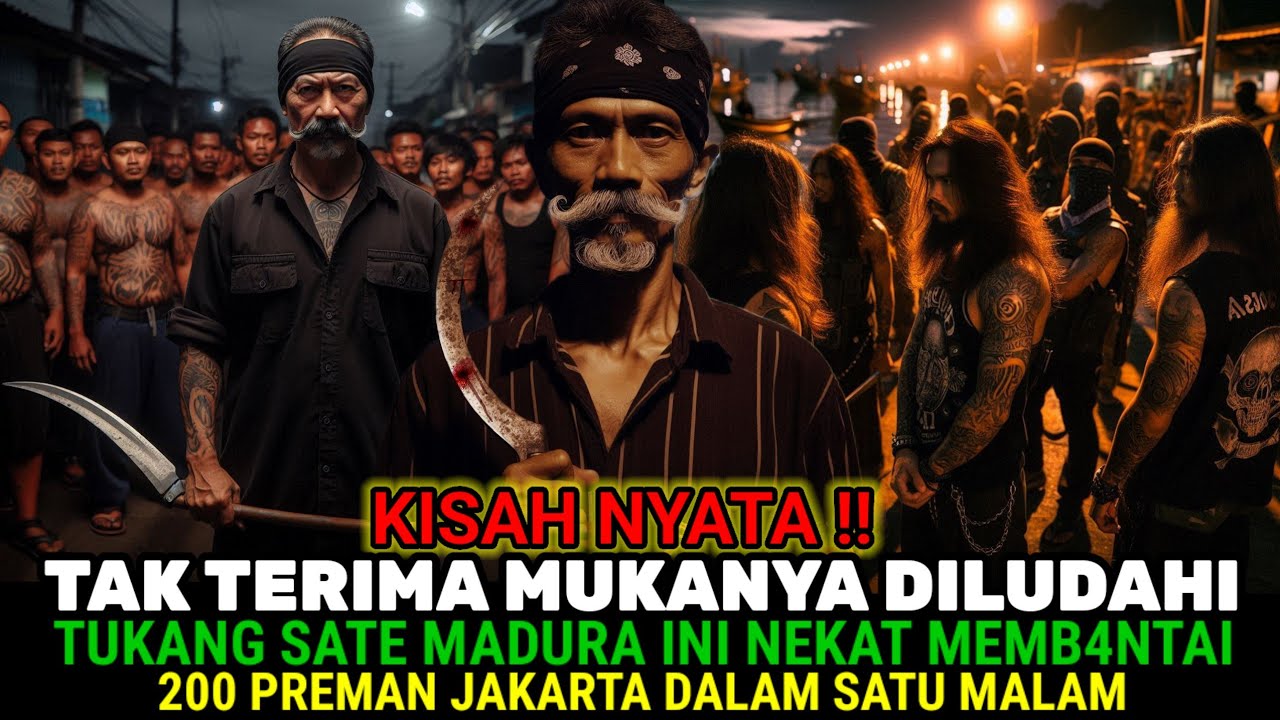KISAH NYATA ❗ DEMI HARGA DIRINYA, TUKANG SATE MADURA INI NEKAT B4NTAI 200 PREMAN JAKARTA