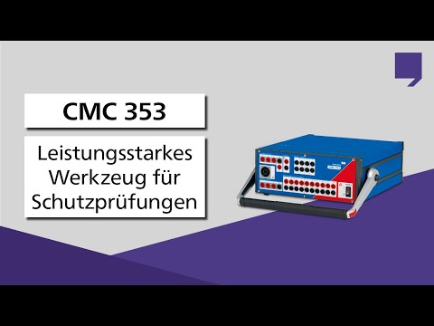 CMC 353 - Leistungsstarkes Werkzeug für dreiphasige Schutzprüfungen