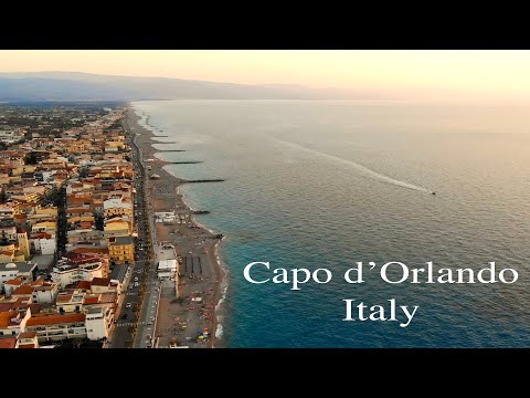 Capo d'Orlando, Sicily, Italy, 4K drone video