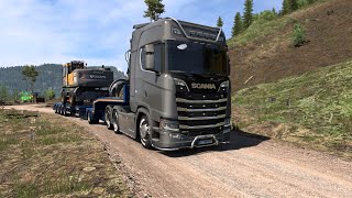 Delivering Volvo Excavator (Scania 580S) - Euro Truck Simulator 2 | Thrustmaster TMX Gameplay