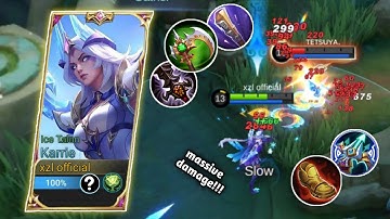 KARRIE FULL ATTACK SPEED BUILD BE LIKE! INSANE MULTIPLE DAMAGE😱 MLBB