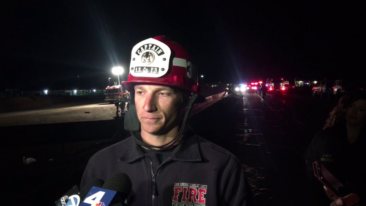 newspaper mockup Vehicle Crashes into California Aqueduct in Hesperia