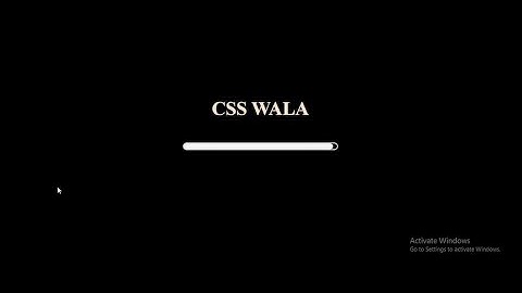 Progress Bar Loading Animation css and Html