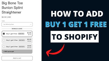 BOGO Shopify Tutorial - How to Add Buy one get one Free Shopify