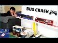 Johny shows unboxes new rc city bus toy  crashes with mta buses and cars